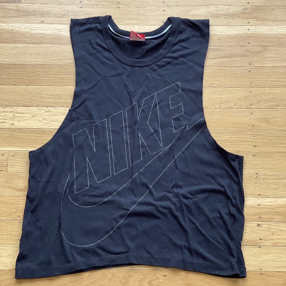 Nike | Black/Grey Logo Muscle Tank | S